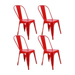 Kit x 4 Sillas Titan Tipo Tolix Metalicas