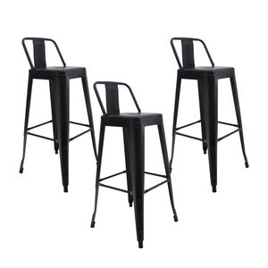 Kit x 3 Sillas Altas Para Bar Tipo Tolix Metalicas