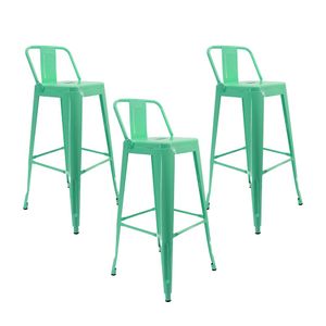 Kit x 3 Sillas Altas Para Bar Tipo Tolix Metalicas