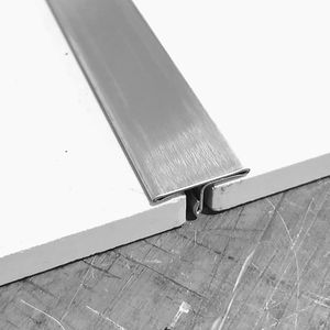 Dilatador T Acero Inox 20mm X 9mm X 2.5m - Cepillado