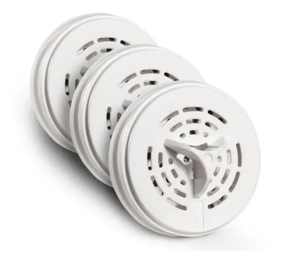 3 Repuestos Filtro Purificador Agua Cocina Plegable Miniwell Unico Blanco