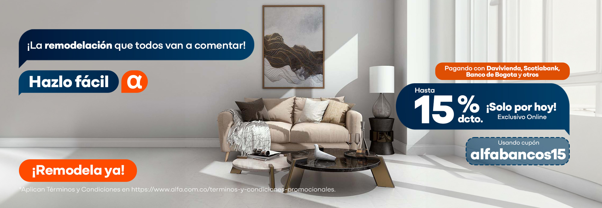 Miércoles de bancos hasta 15% OFF​